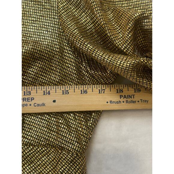 Shona Joy Cleo Circle Sleeve Ruched Mini Dress Womens 8 Gold Metallic Crepe - Picture 9 of 16